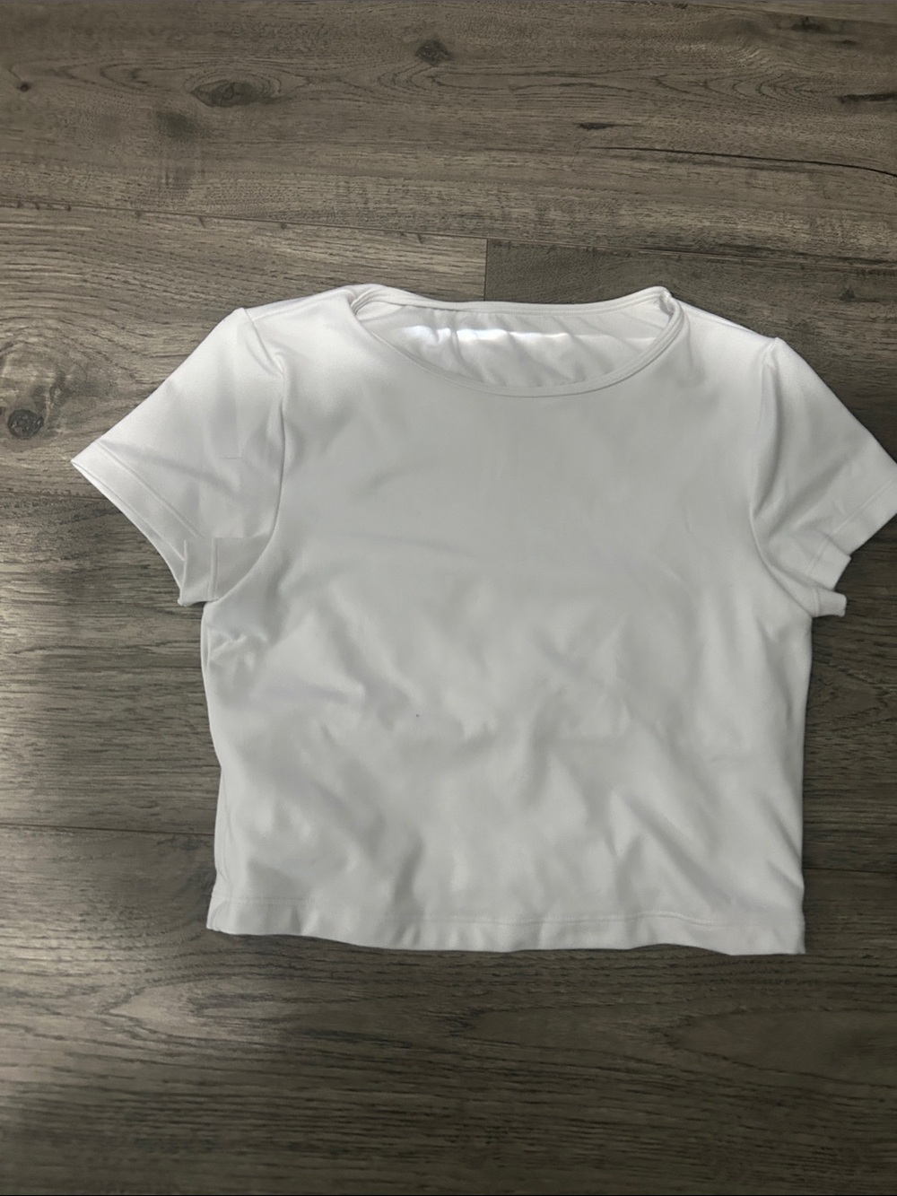Gilly Hicks White Short Sleeve Crop Top